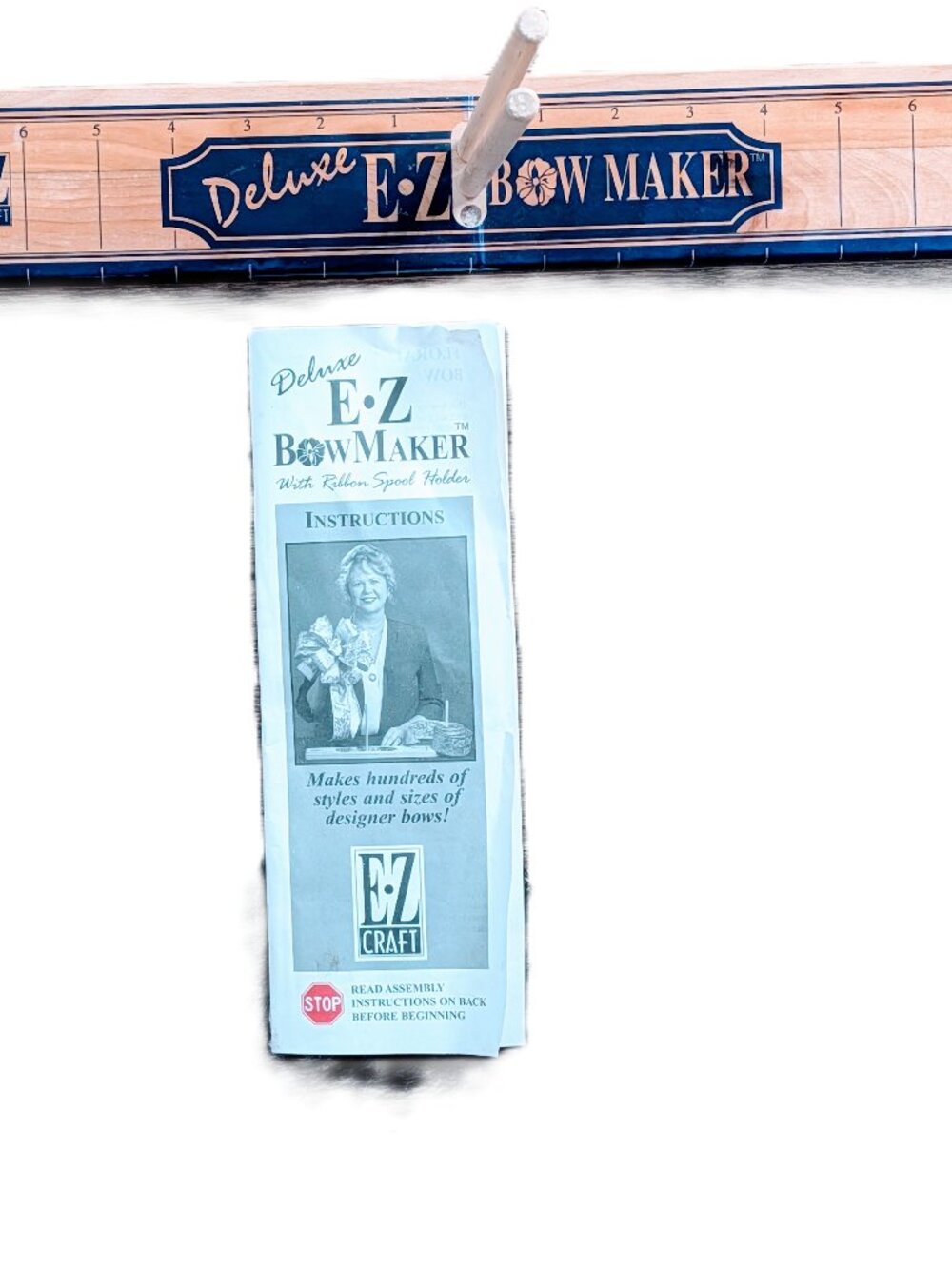 VTG Deluxe EZ Bow Maker Ribbon Spool Holder 3 Spools Adjustable Instructions